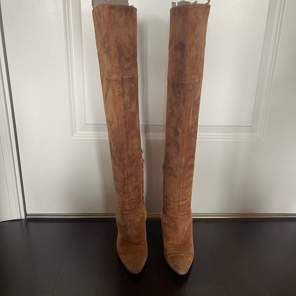 Marc Fisher Over-The-Knee Boots in Brown Suede - Size 6.5 Women’s